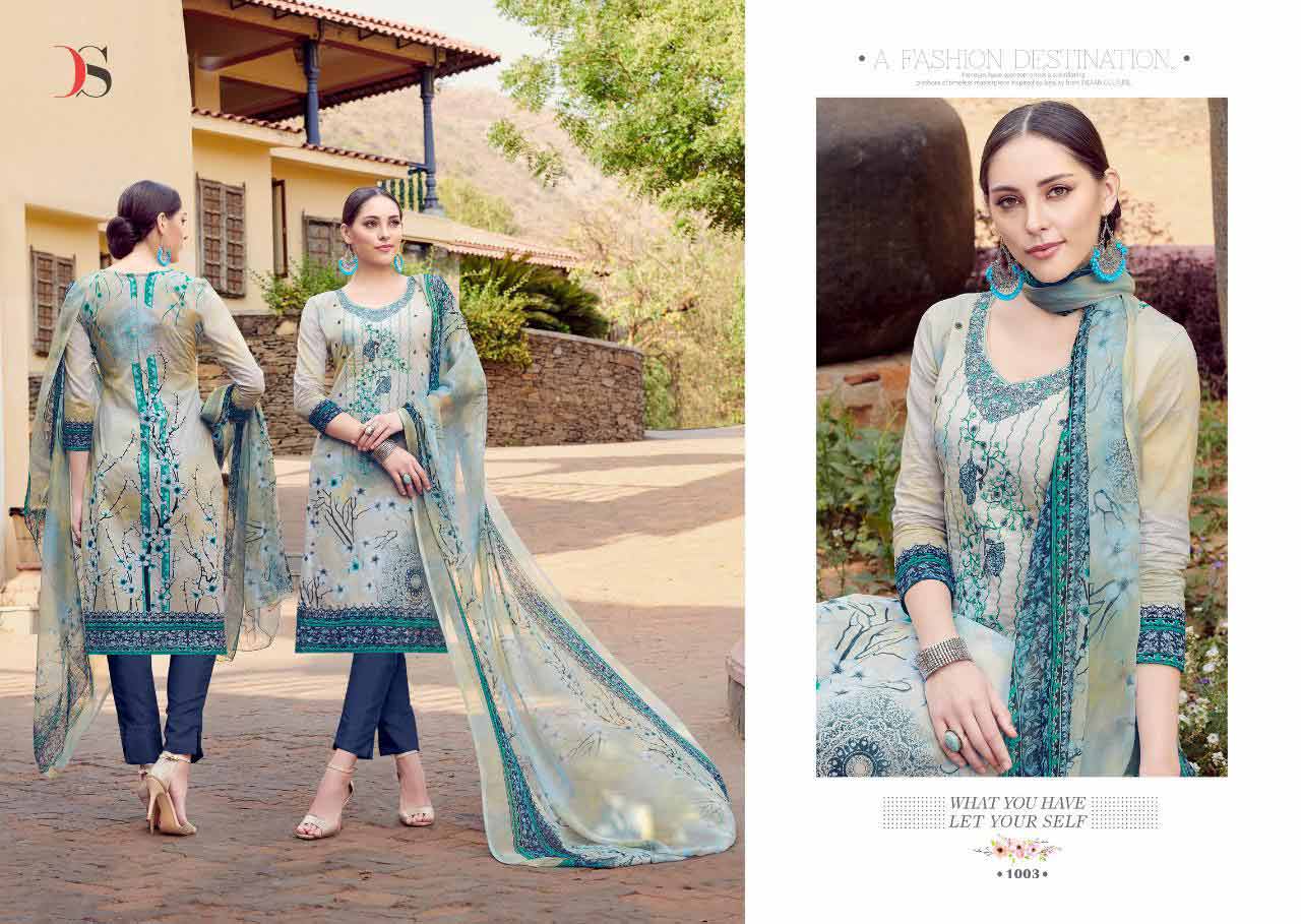 Florent Vol 20 By Deepsy Cotton Printed Embroidery Dress Material Florent Vol 20 By Deepsy Cotton Printed Embroidery Dress Material